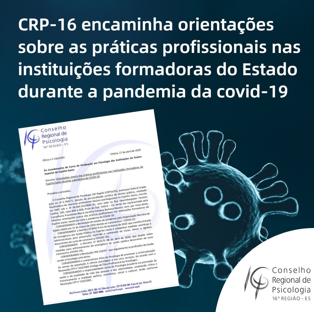 CRP-16 ENCAMINHA OFÍCIO ÀS COORDENAÇÕES DE CURSO DE PSICOLOGIA